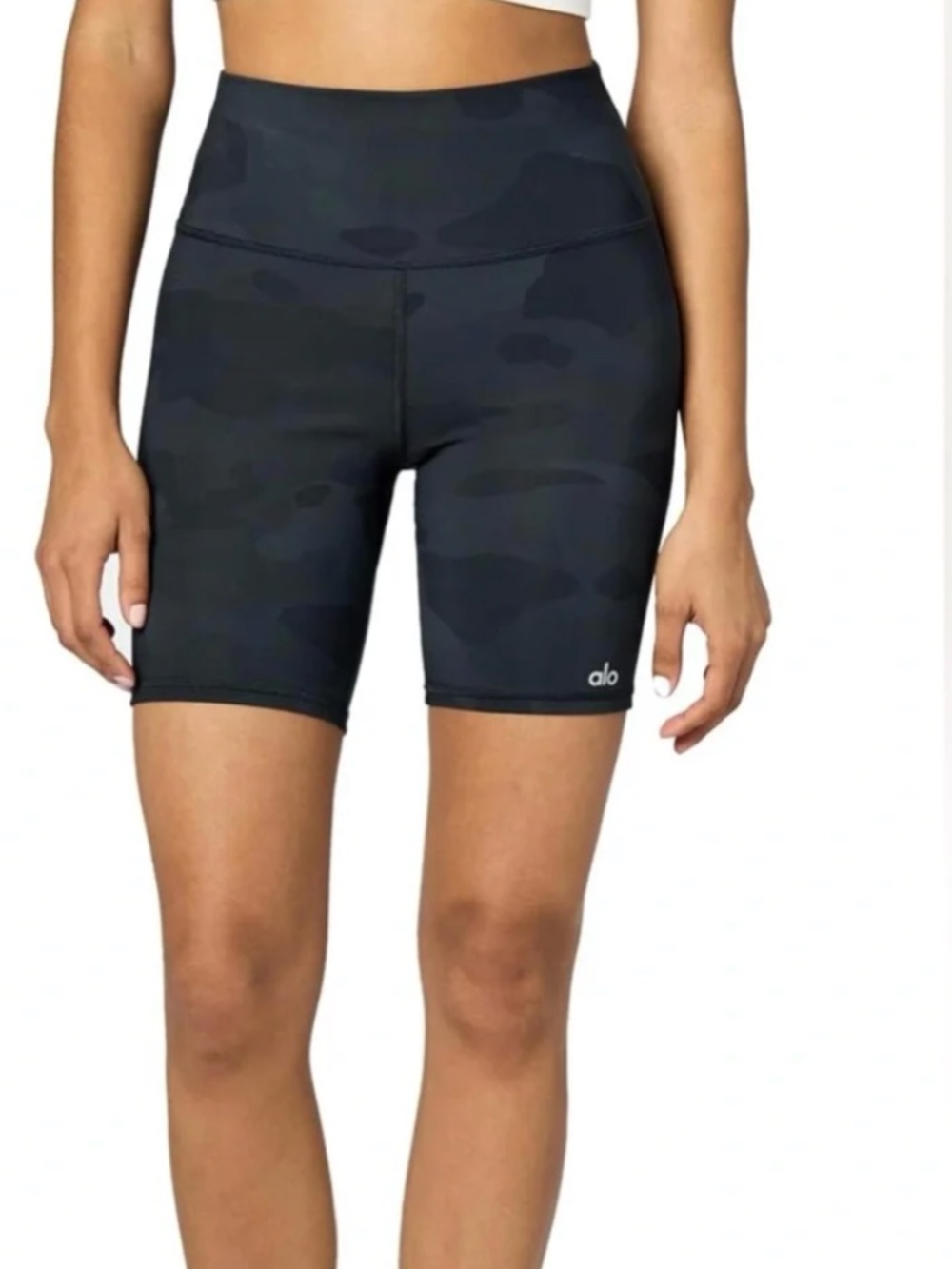 Alo Yoga High-Waist Camo Biker Shorts